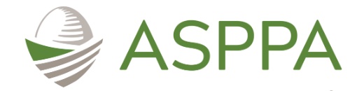 ASPPA logo — green globe icon beside the text "ASPPA" in dark gray.