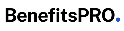 BenefitsPRO logo — bold black text with a blue period.