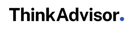 ThinkAdvisor logo — bold black text with a blue period.